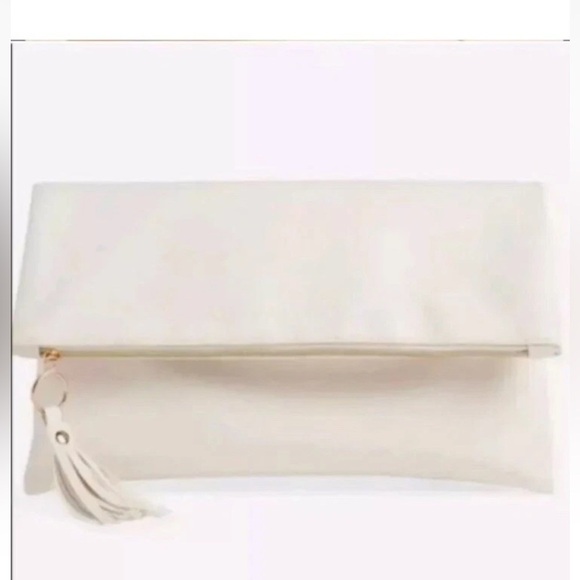 Rachel Miriam Winter White Clutch Bag Purse $148 Retail New in Sealed Package - Picture 3 of 6